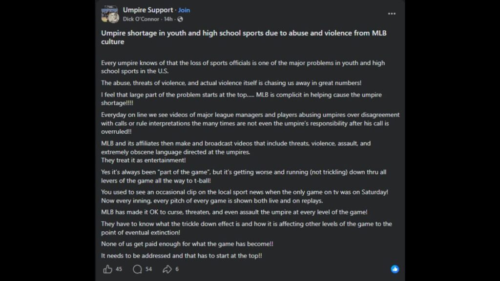 youth sports umpire abuse